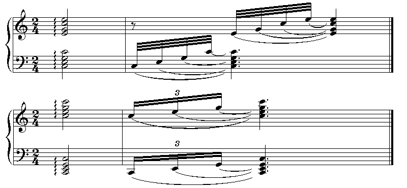 notation slur detached musical example of
