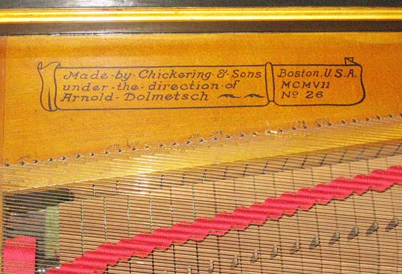 detail of Dolmetsch-Chickering Clavichord #26