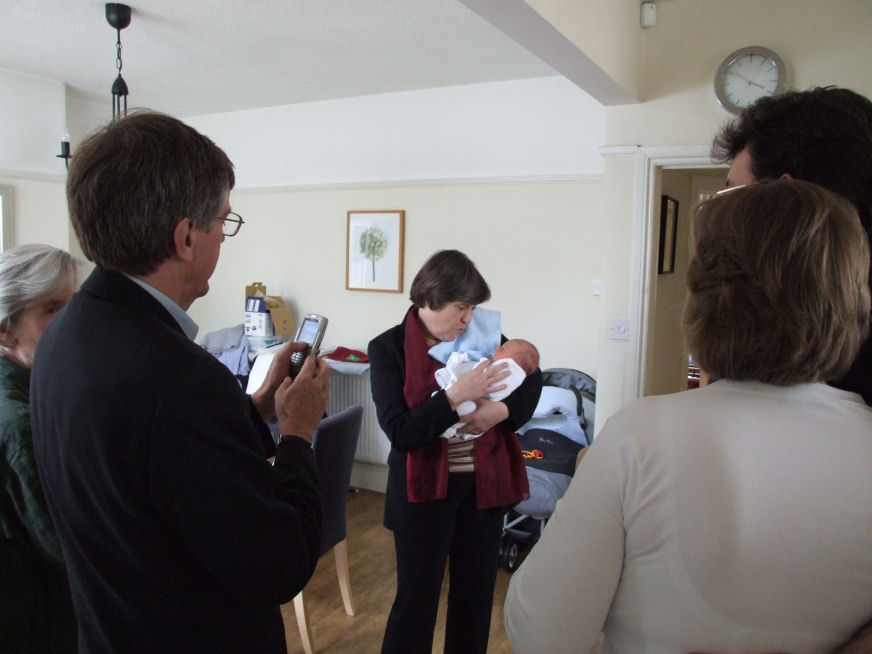 Alexander Frederick (Alex) being introduced to members of his family