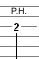 Guitar tablature pinch harmonic