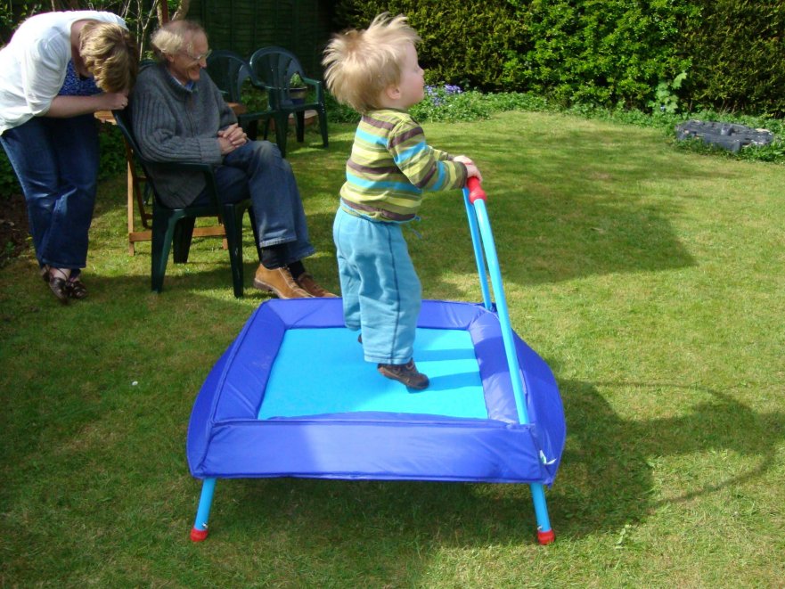 Alexander Frederick (Alex) on his trampoline