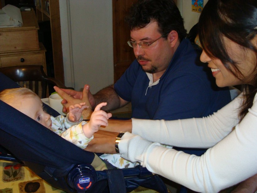 Alexander Frederick (Alex) with his father and Jasmine