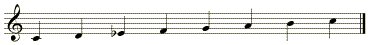 ascending meldic minor scale