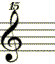 two octave up G clef