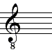 octave down G or vocal tenor clef
