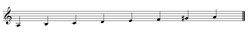 ascending harmonic minor scale