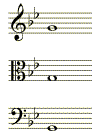 key signature for g minor