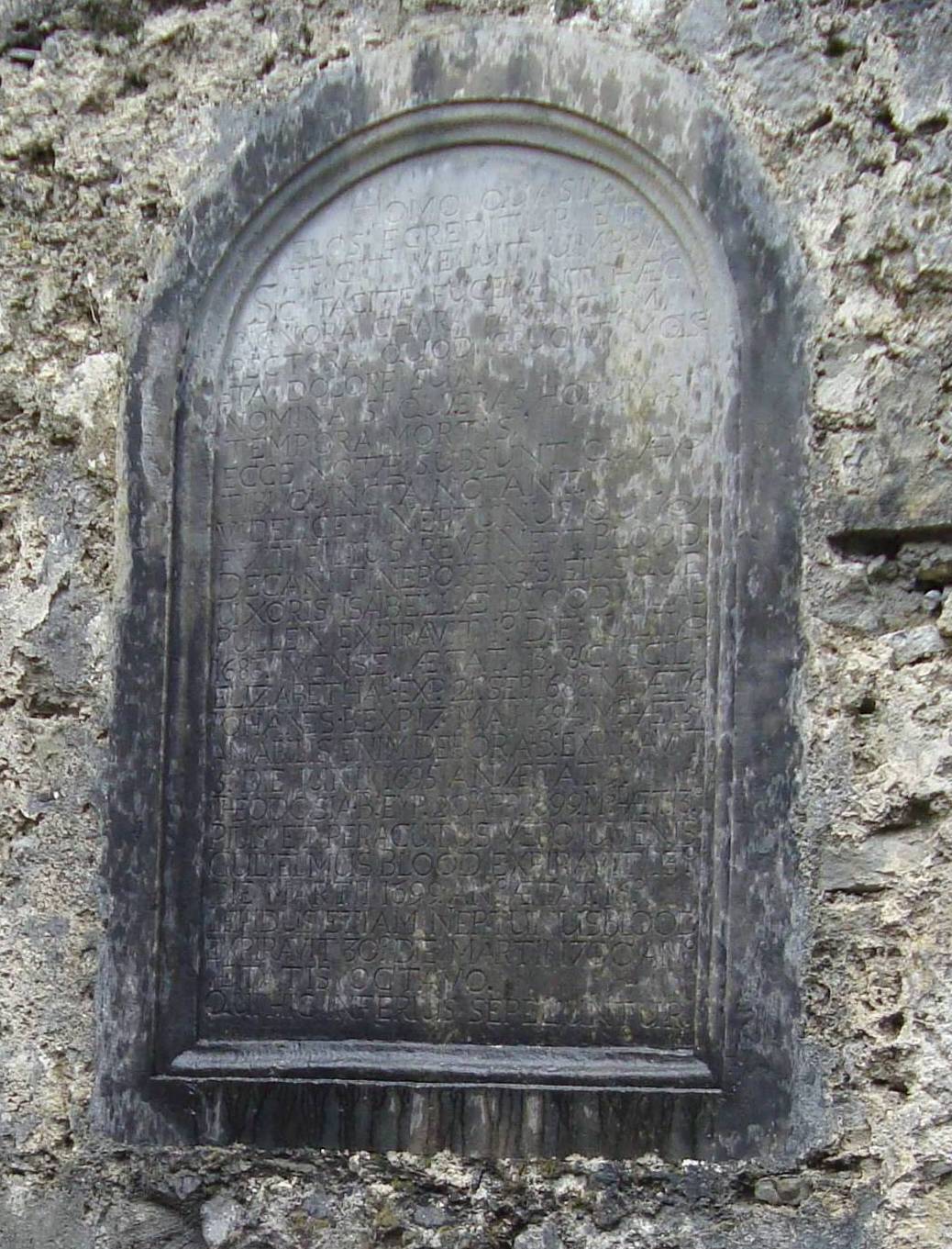 Monument to Dean Blood and Family