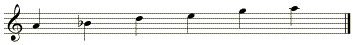 A in sen pentatonic scale