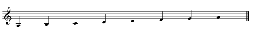 ascending natural minor scale