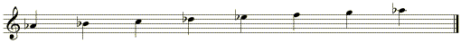 scale of A flat major