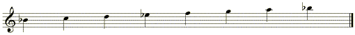 scale of B flat major