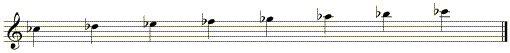 scale of C flat major