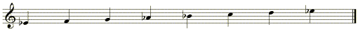 scale of E flat major