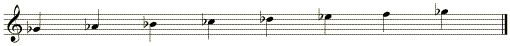 scale of G flat major