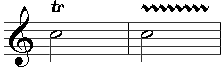 two equivalent trill notations